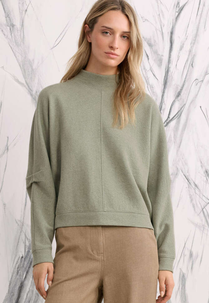 Tuck sleeve sweatshirt, Washed sage, completeTheLook