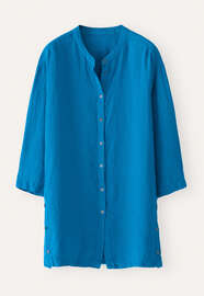 Long side-button shirt, Deep marine, webstill