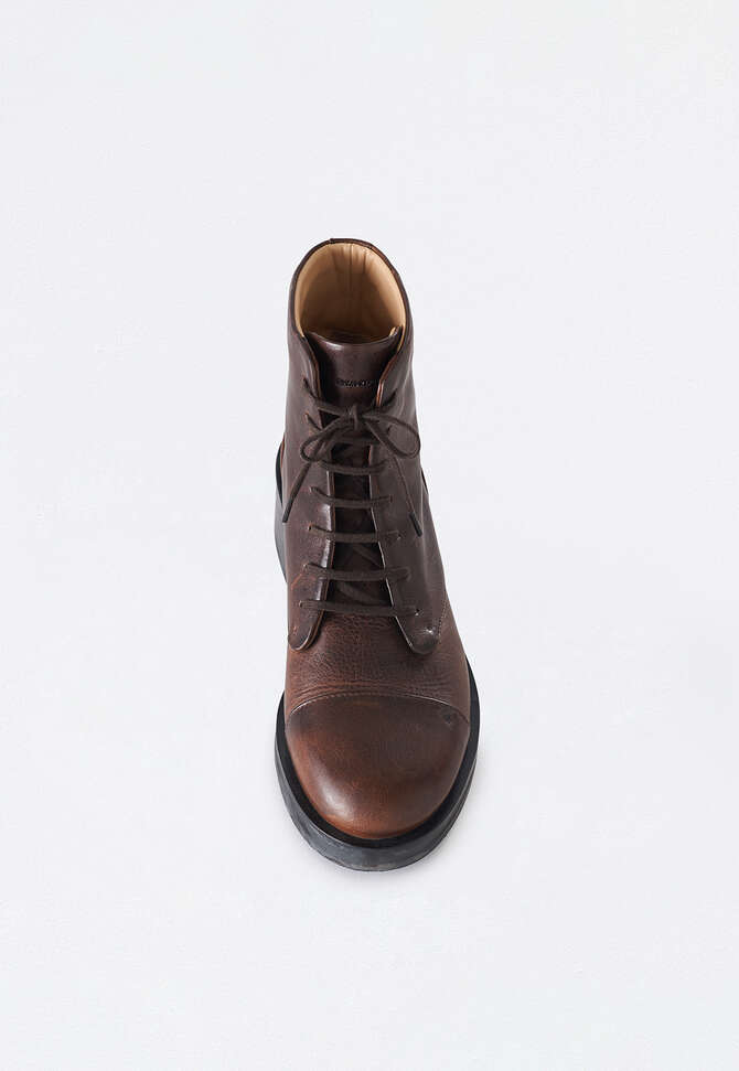 Leather lace-up boots, Brown, completeTheLook