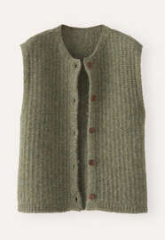Sleeveless cardigan, Khaki, webstill