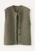 Sleeveless cardigan, Khaki, webstill