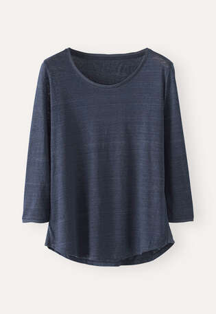 Round-neck top, Blue black, webstill