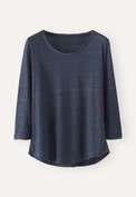 Round-neck top, Blue black, webstill