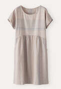 Striped dress, Blue natural, webstill