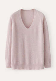 V-neck sweater, Chalk pink, webstill