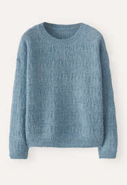 Textured striped sweater, Denim blue, webstill