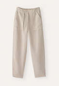 Tapered leg trousers, Pale mink, webstill