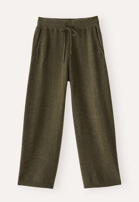 Knitted trousers, Pine green, completeTheLook