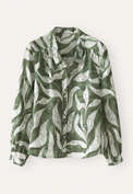 Printed blouse, Forest cream, webstill