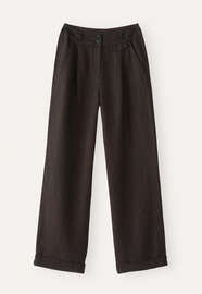 Wide-leg trousers, Black brown, webstill
