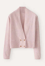 Double-breasted cardigan, Chalk pink, webstill
