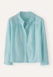 Round-collar shirt, Aqua, webstill