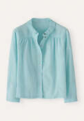 Round-collar shirt, Aqua, webstill