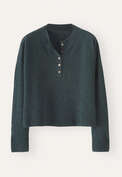 Button-neck sweater, Petrol slate, webstill