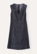 Velvet sleeveless dress, Charcoal, webstill