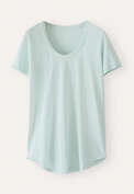 Scoop-neck T-shirt, Mint aqua, webstill