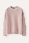 Moss-stitch sweater, Cloud pink, webstill