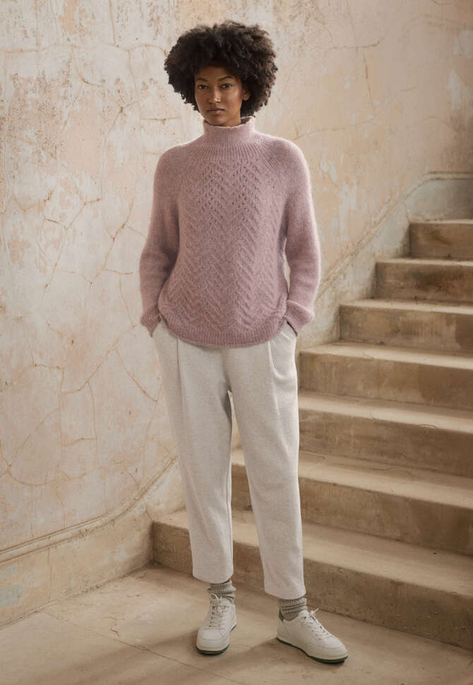 Jersey trousers, Pearl, completeTheLook