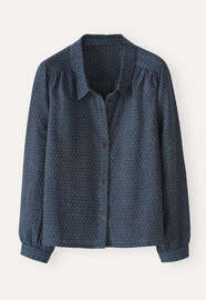 Dash-weave shirt, Soft indigo, webstill