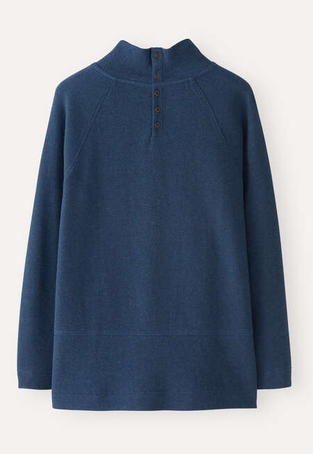 Funnel-neck tunic, Dark indigo, completeTheLook