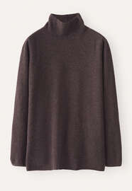 Garter-stitch sweater, Maroon brown, webstill