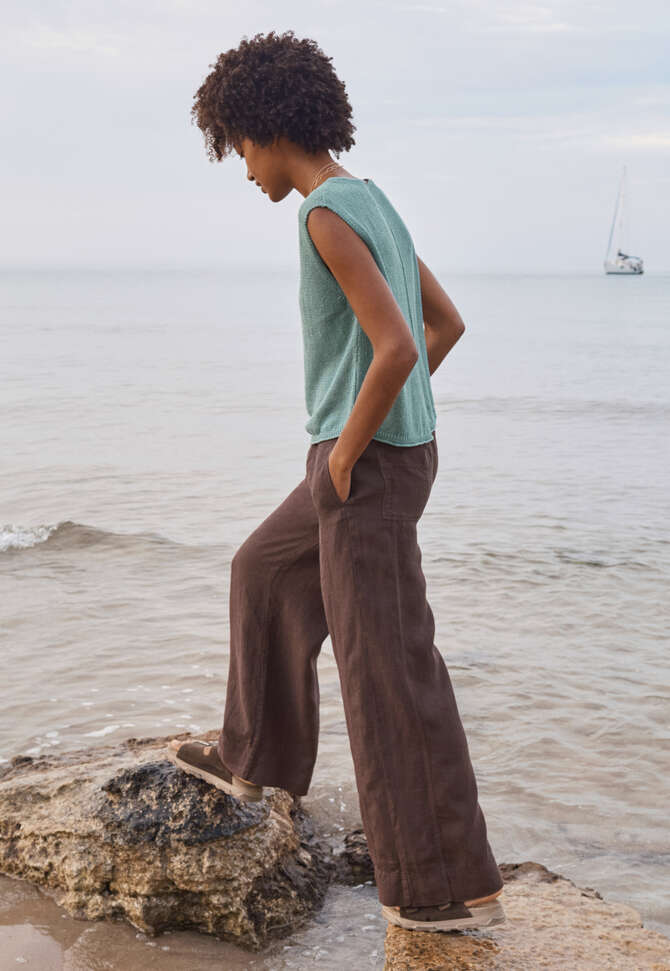 Knitted top, Dark ocean, completeTheLook