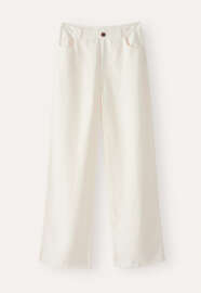 Wide-leg jeans, Ecru, webstill