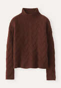 Cable sweater, Rust brown, webstill