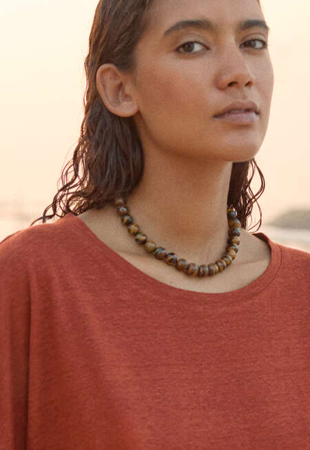 Bead necklace, Gold, completeTheLook