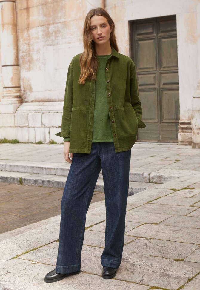 Cord overshirt, Green forest, completeTheLook