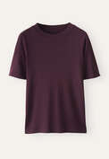 Silk & cotton T-shirt, Blackberry, webstill