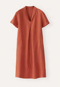 Shawl-collar dress, Chilli orange, webstill