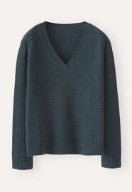 V-neck sweater, Petrol slate, webstill