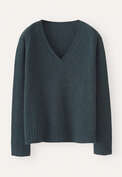V-neck sweater, Petrol slate, webstill