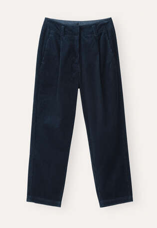 Pleat-front trousers, Black teal, webstill