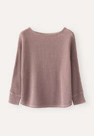 Rib-stitch sweater, Dusty rose, webstill