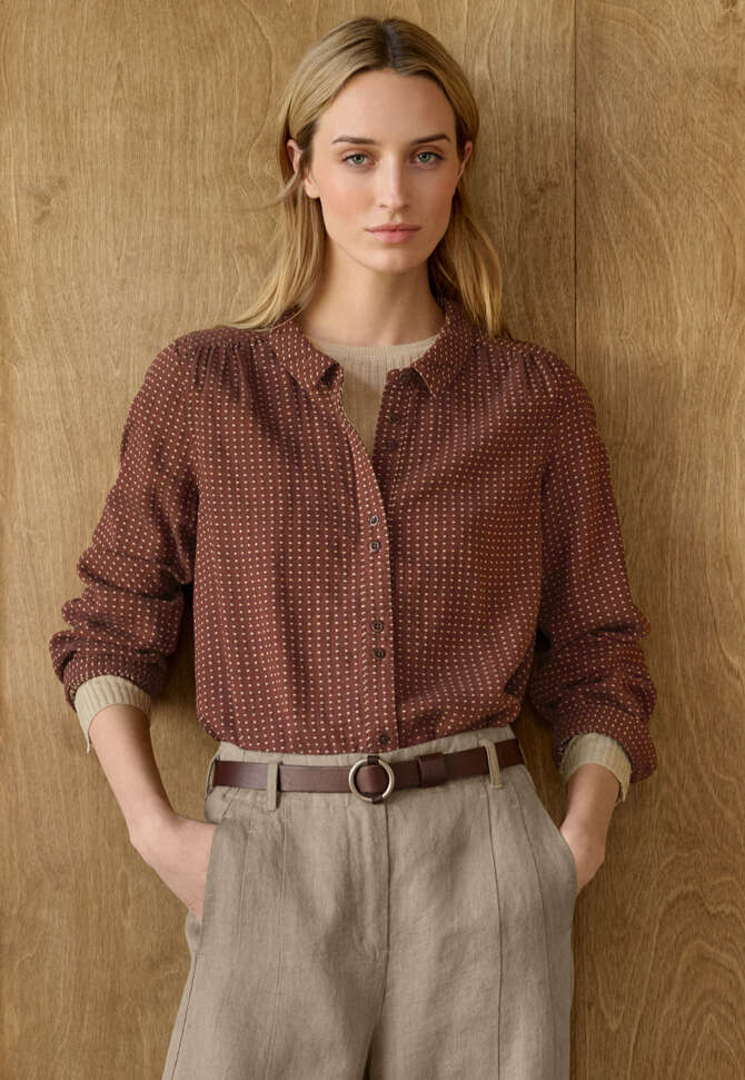 Round-buckle belt, Brown, completeTheLook
