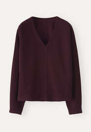 V-neck top, Aubergine, webstill
