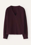 V-neck top, Aubergine, webstill