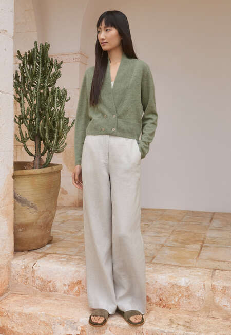 Double-breasted cardigan, Soft forest, completeTheLook
