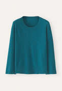 Cable-stitch-sleeve sweater, Dark turquoise, webstill