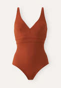 V-neck swimsuit, Burnt sienna, webstill