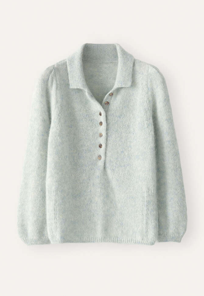 Collared sweater, Pale aqua, completeTheLook