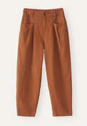 tapered-leg trousers, Chestnut, webstill