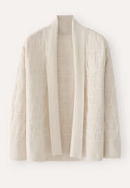 Patterned cardigan, Pale natural, webstill