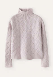 Cable sweater, Lilac fawn, webstill
