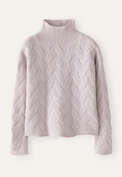 Cable sweater, Lilac fawn, webstill