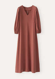 Long v-neck dress, Blush, webstill