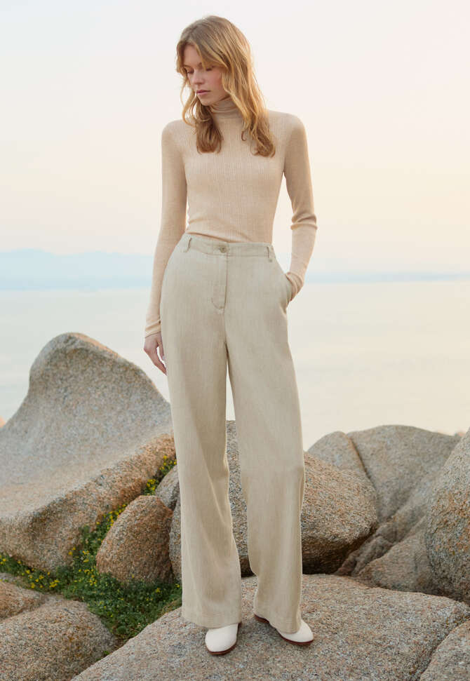 Straight-leg trousers, Fawn, completeTheLook
