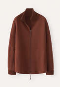 Zip-front knitted jacket, Dark copper, webstill